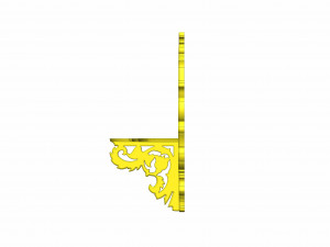carved wall shelf 3D Model