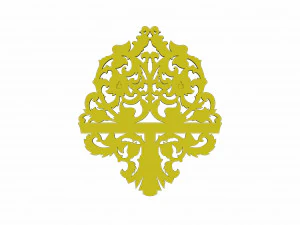 carved wall shelf 3D Model