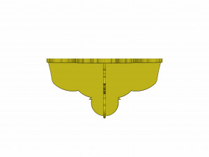 carved wall shelf 3D Model