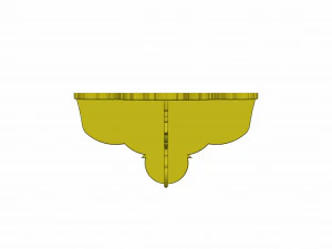 carved wall shelf 3D Model