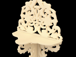 carved wall shelf 3D Model
