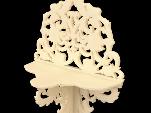 carved wall shelf 3D Model