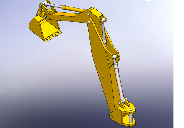 excavator Model 3D .c4d .max .obj .3ds .fbx .stl .blend 