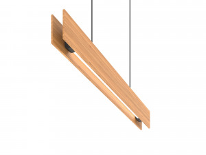 linear wooden lamp 3D Модель
