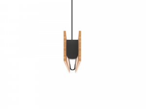 linear wooden lamp 3D 模型