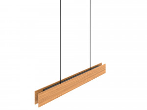 linear wooden lamp 3D 模型