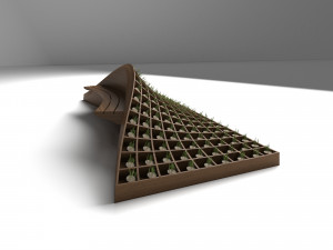 organic bench Model 3D