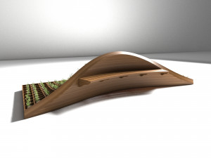 organic bench Model 3D