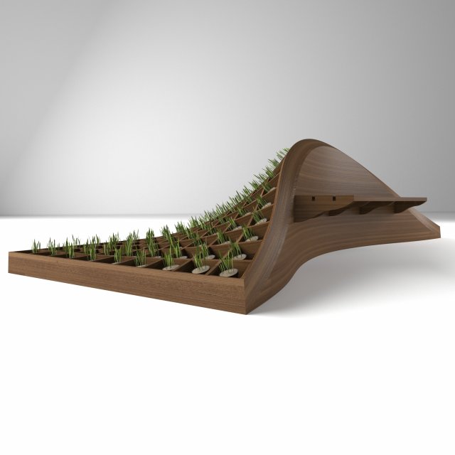 organic bench Model 3D .c4d .max .obj .3ds .fbx .stl .blend