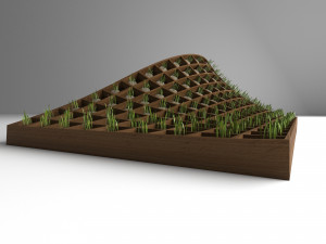 organic bench Model 3D