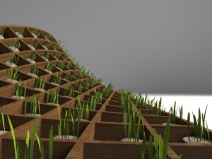 organic bench Model 3D