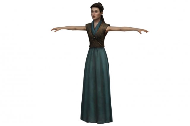 ch13 - female character 3D Model .c4d .max .obj .3ds .fbx .stl .blend 