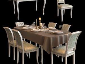 table and chairs 3D Model