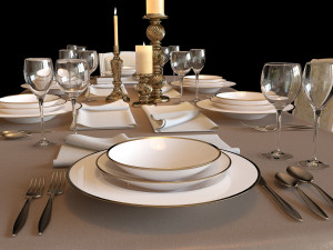 table and chairs 3D Model
