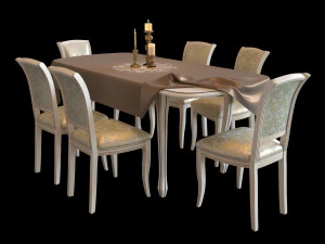 table and chairs 3D Model