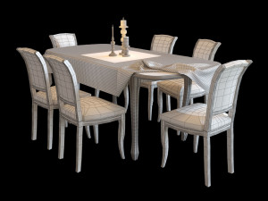 table and chairs 3D Model