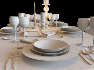 table and chairs 3D Model