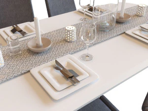 table and chairs 3D Model