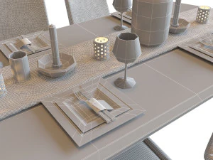 table and chairs 3D Model