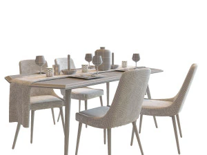 table and chairs 3D Model