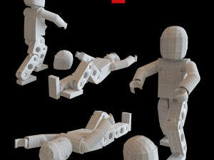lego man technic Modelo 3D