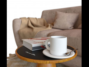 sofa copenhagen and a table corsica 3D Model