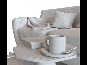 sofa copenhagen and a table corsica 3D Model