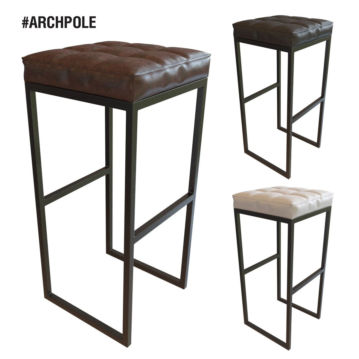 bar stool archpole chocolate moon bar 3D Model .c4d .max .obj .3ds .fbx .stl .blend 