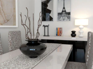 dining group elegante imodern 3D Model