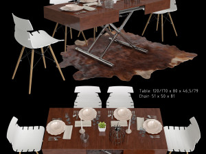 kimberly dakota dining group 3D मॉडल