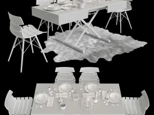 kimberly dakota dining group 3D Model