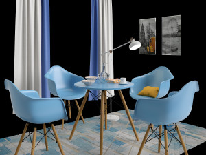 oswin montana dining group 3D Model