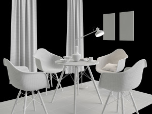 oswin montana dining group 3D 模型