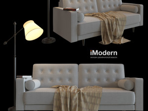 sofa sacramento with decor 3D Model