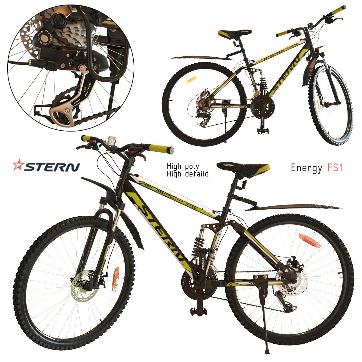 bicycle stern energy fs1 3D Model .c4d .max .obj .3ds .fbx .stl .blend 