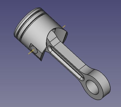 Piston Art Keychain, Mini Skull Key Ring Engine Piston Model