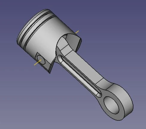piston 3D Print Model .c4d .max .obj .3ds .fbx .stl .blend 