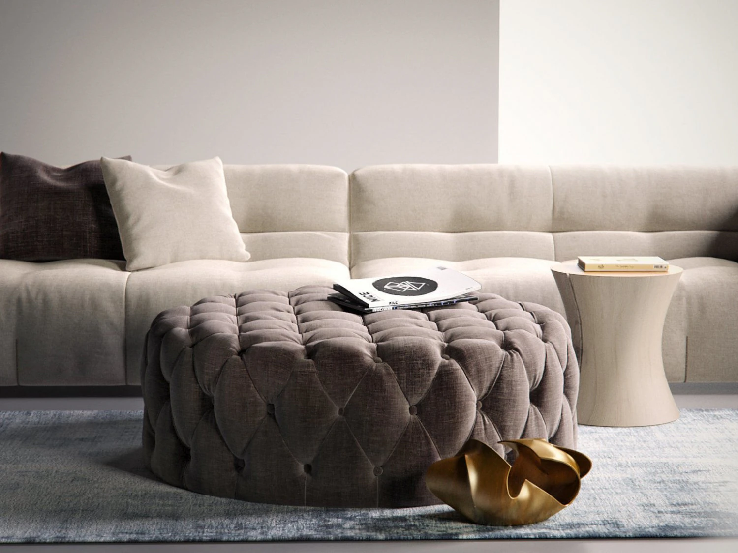 knightsbridge cocktail ottoman 3D Model .c4d .max .obj .3ds .fbx .stl .blend 
