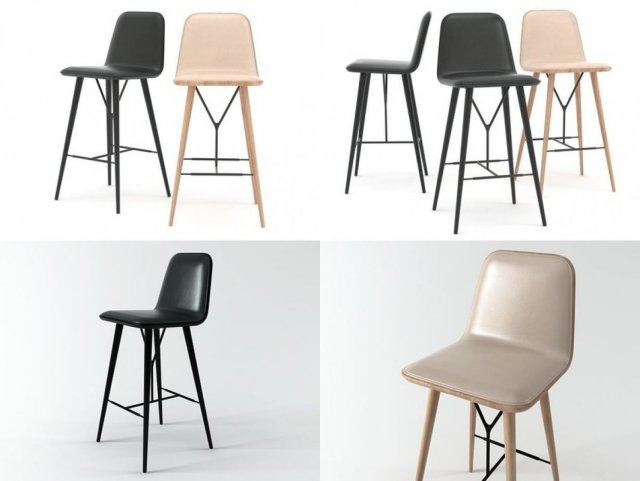 spine barstool Modelo 3D .c4d .max .obj .3ds .fbx .stl .blend 