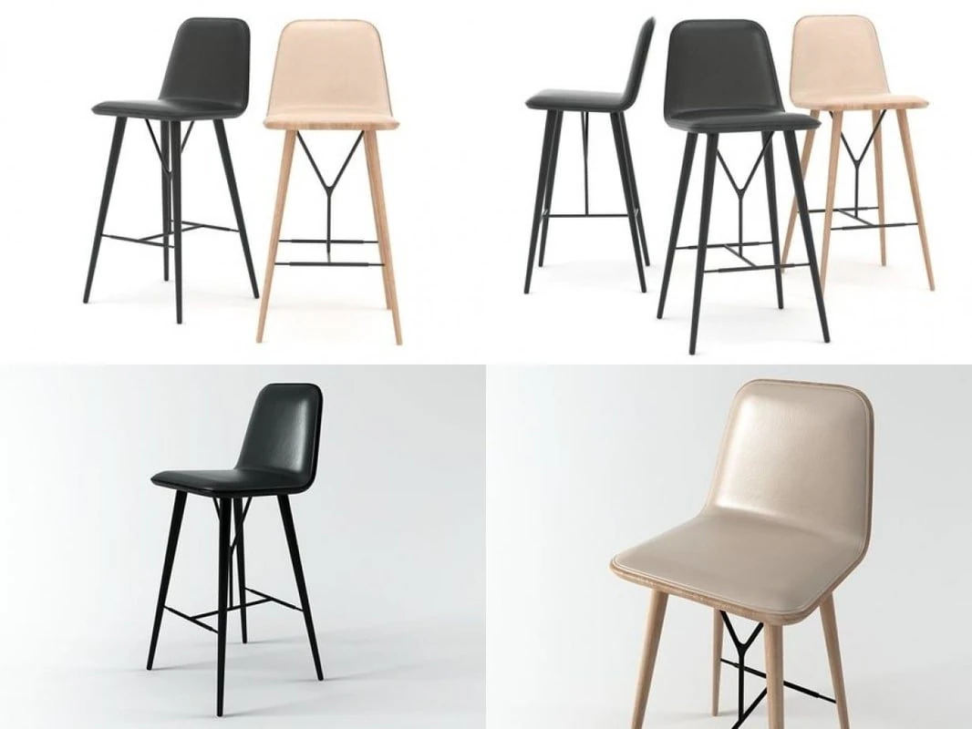 spine barstool 3D Model .c4d .max .obj .3ds .fbx .stl .blend 