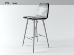 spine barstool Modelo 3D