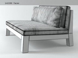 3d gijs loveseat Model 3D
