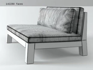 3d gijs loveseat 3D Model