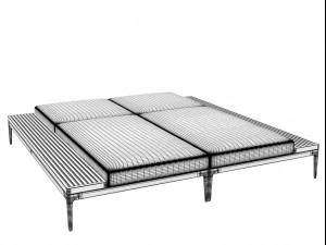 grid double lounger 3D Model