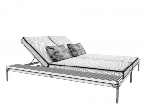 grid double lounger 3D Model