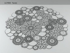 crochet round 3D Model
