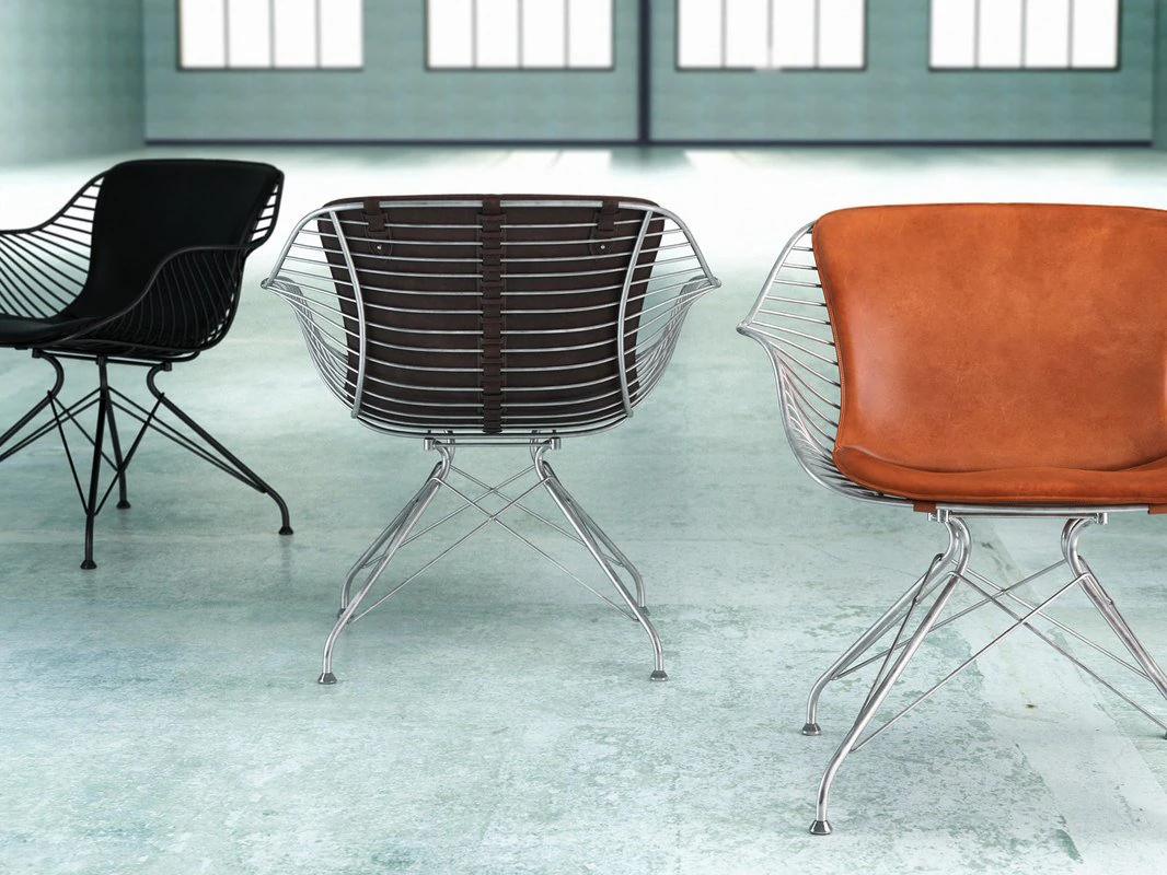 wire lounge chair 3D Model .c4d .max .obj .3ds .fbx .stl .blend