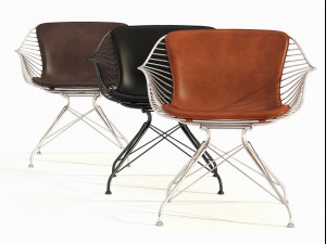 wire lounge chair Modello 3D