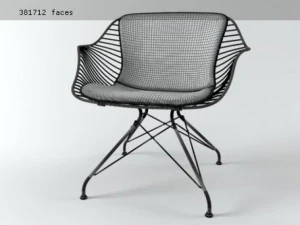 wire lounge chair 3D Model