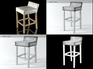 saar kitchen and bar stool Modello 3D